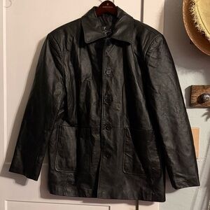 Caribou Creek Leather Men's Black Jacket Vintage